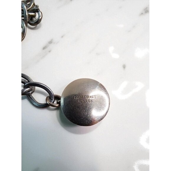 Vintage 1950s–1970s Charm Bracelet – Danecraft 12kt GF, Sterling Tennis Racket, - Picture 8 of 12